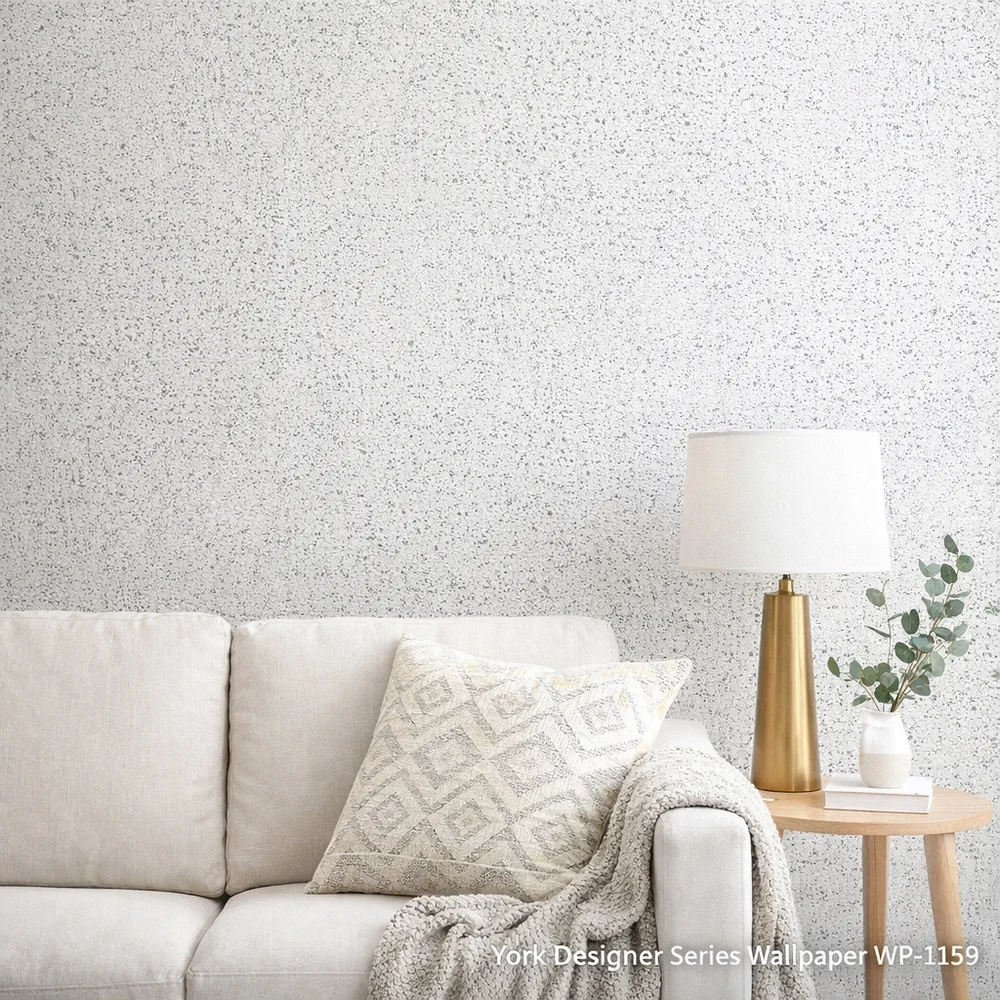 2 x YORK WP-1159 Silver on Grey Shimmering Patina Wallpaper Modern Metals 2